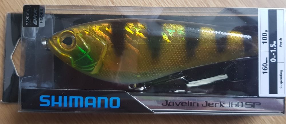 Wobler Yasei Javelin Jerk 16cm suspending / Wakasagi, Pearl White 11cm