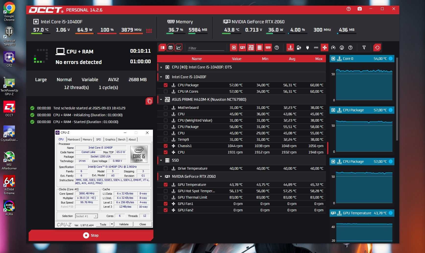 ПК RTX 2060+ Intel i5-10400+ 16Gb DDR4 ігровий компьютер s-1200