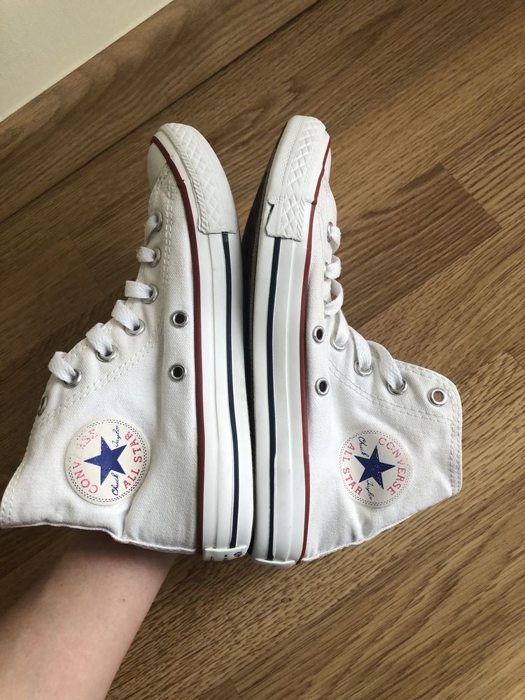 Converse wysokie białe r.33,5