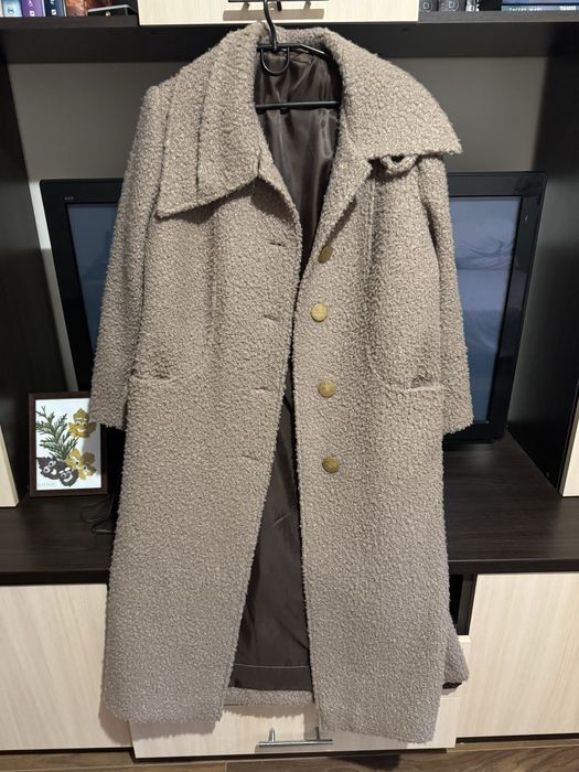 палто тедді коричнево/сіре