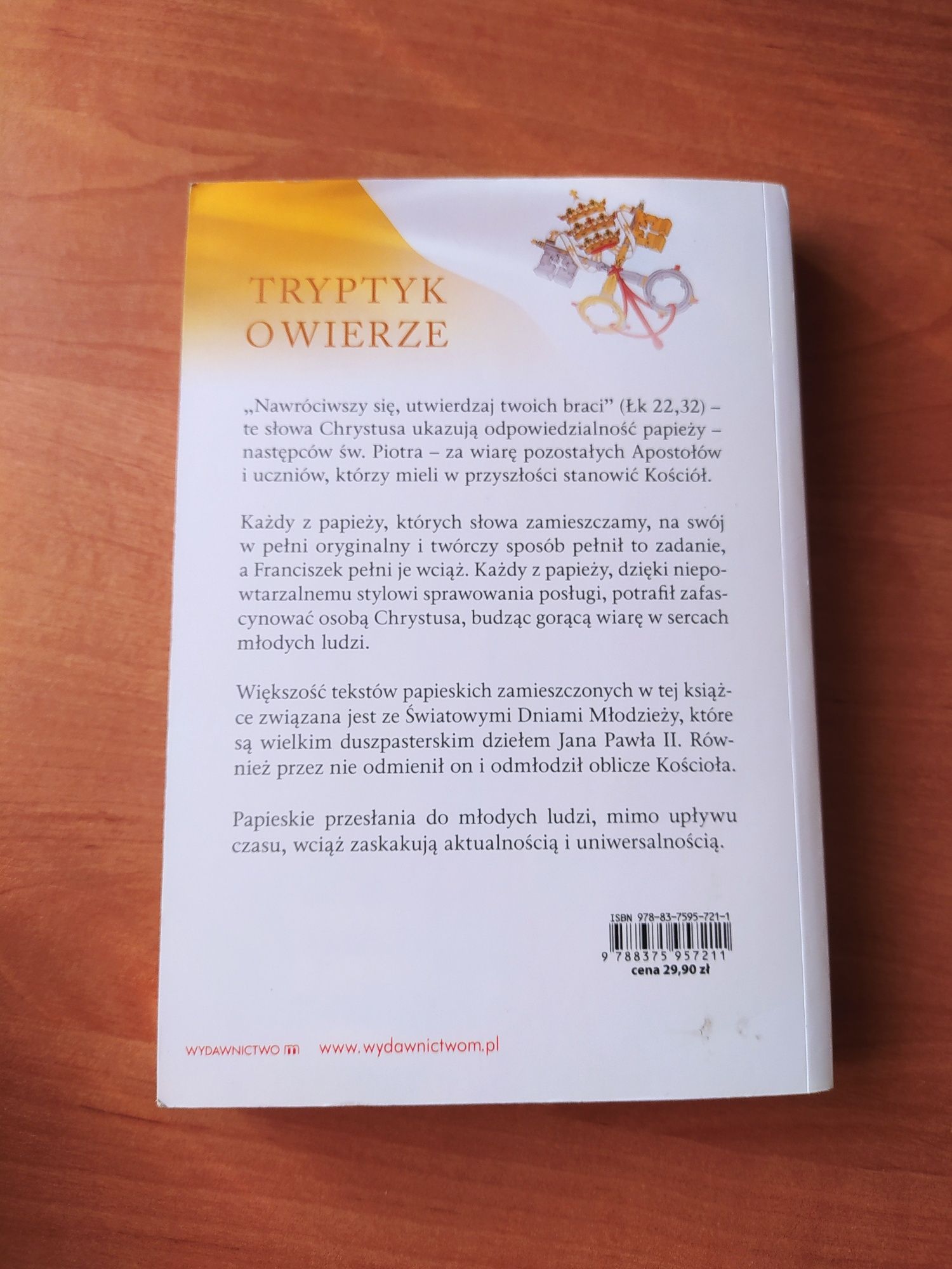 Tryptyk o wierze Jan Paweł II Benedykt XVI Franciszek papież książka