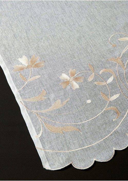 B.P.C prześwitująca firana zazdrostka ze złotymi wzorami ^39x55cm