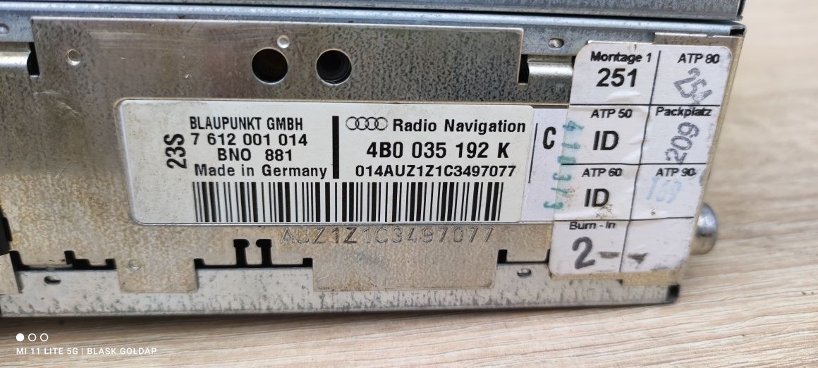 Radio Navigation Plus z Kodem Audi A6 C5 Lift Blask Gołdap