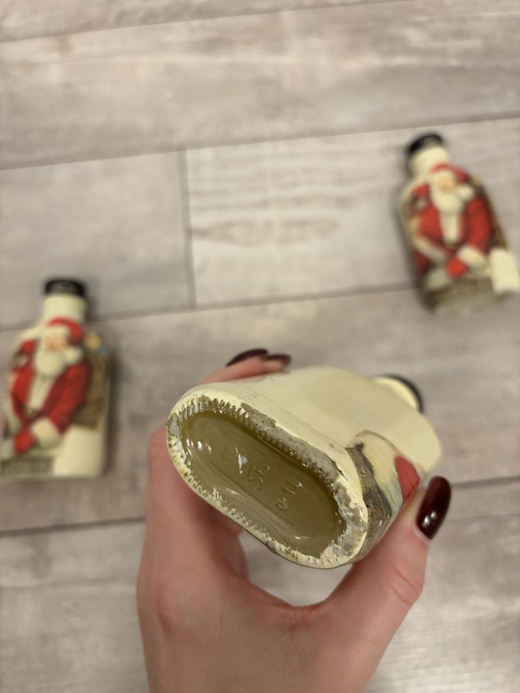 Butelka piersiówka 100 ml decoupage Mikołaj święta