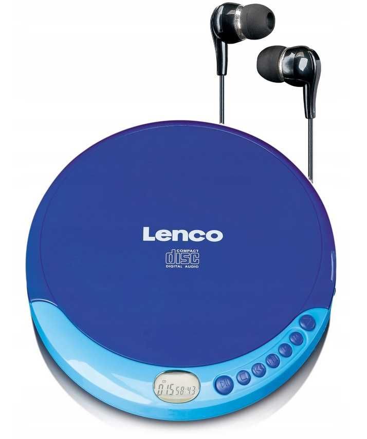 Lenco CD-011BU odtwarzacz CD Walkman Diskman LCD gniazdo słuchawkowe