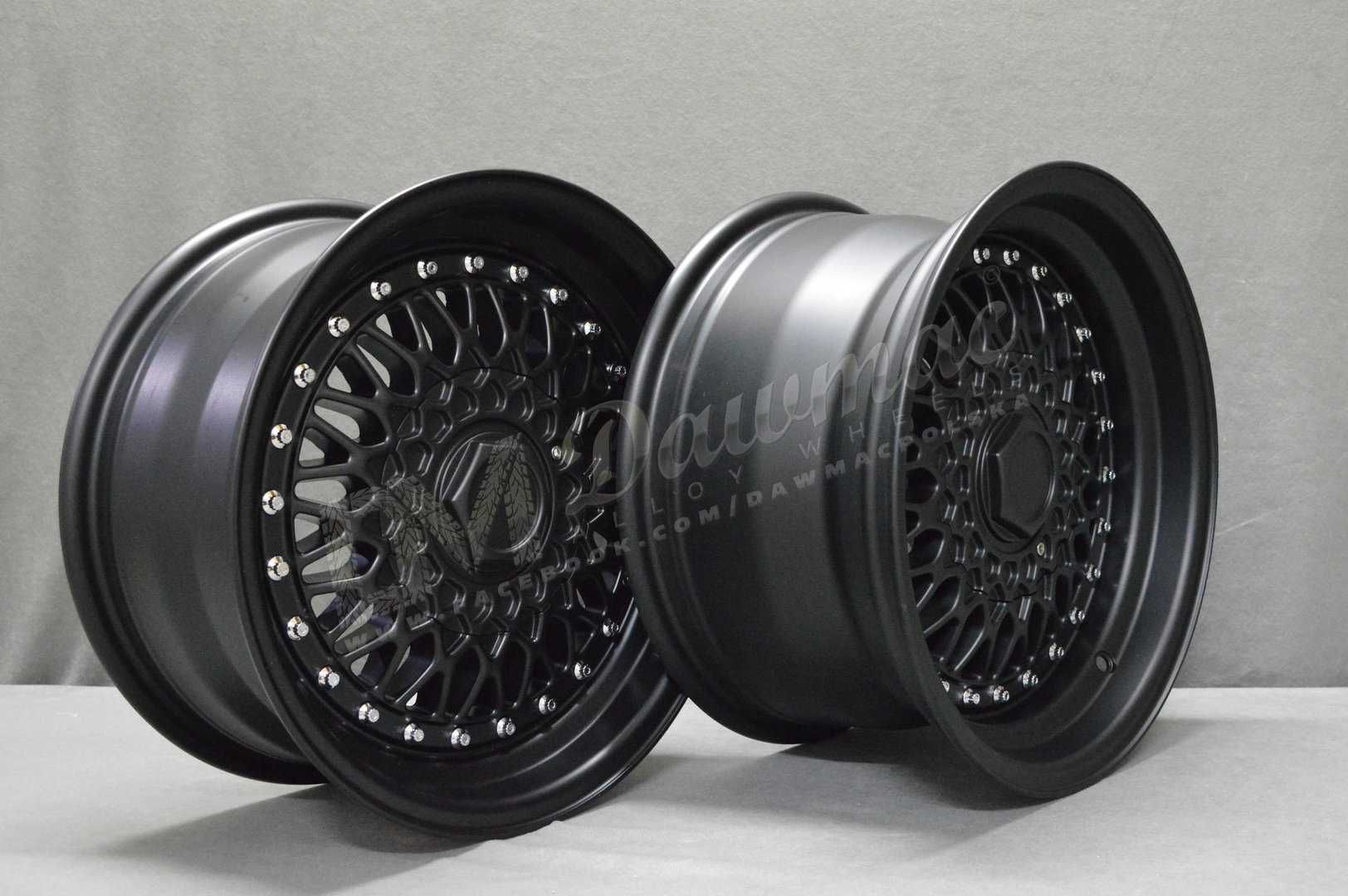 Felgi DARE RS 15" 7J ET20 + 8J ET15 4x100 / 4x108 Matt Black