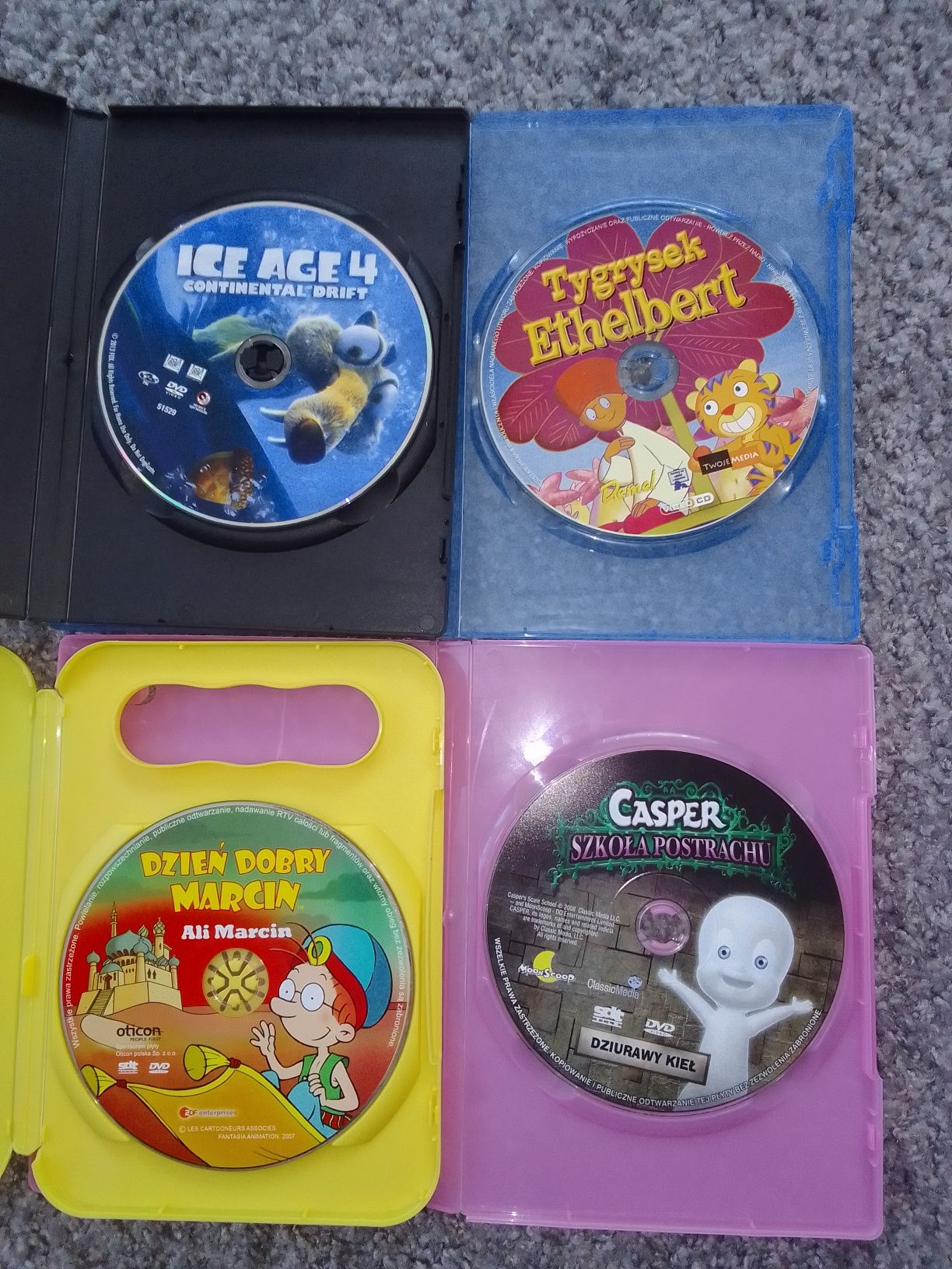 Bajki dvd dla dzieci 4 sztuki