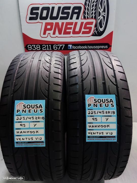 2 pneus semi novos 225-45r18 hankook - oferta dos portes 130 euros