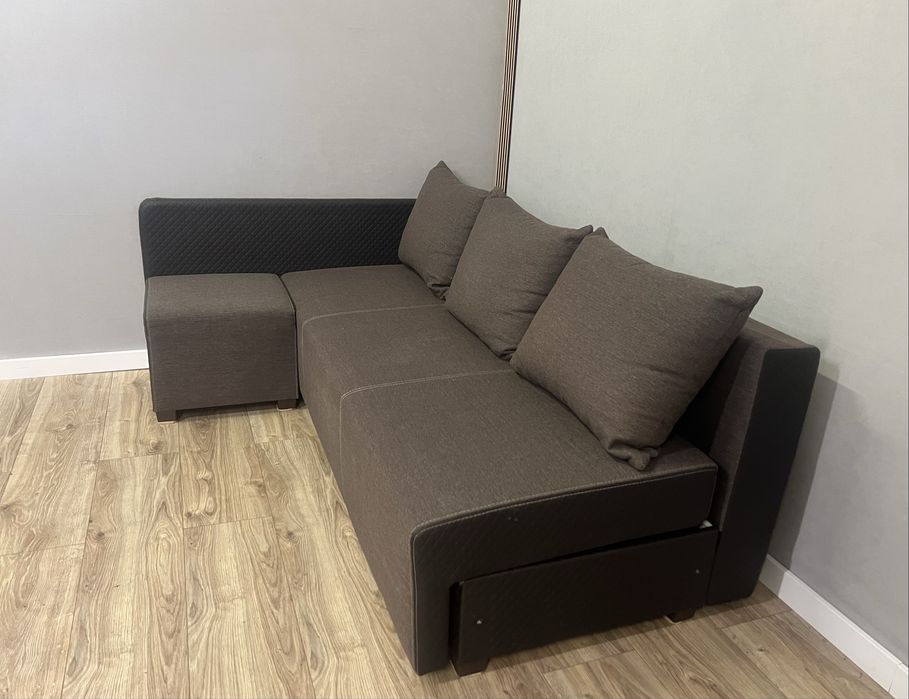 Narożnik ala kanapa brąz poduszki rozkładany sofa DOSTAWA !!!