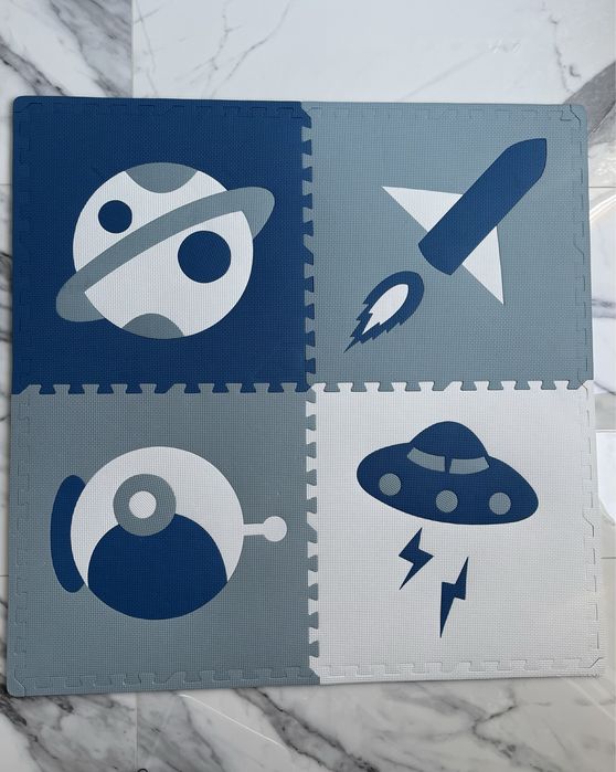 Дитячий, розвиваючий ігровий килимок-пазл «Космос»