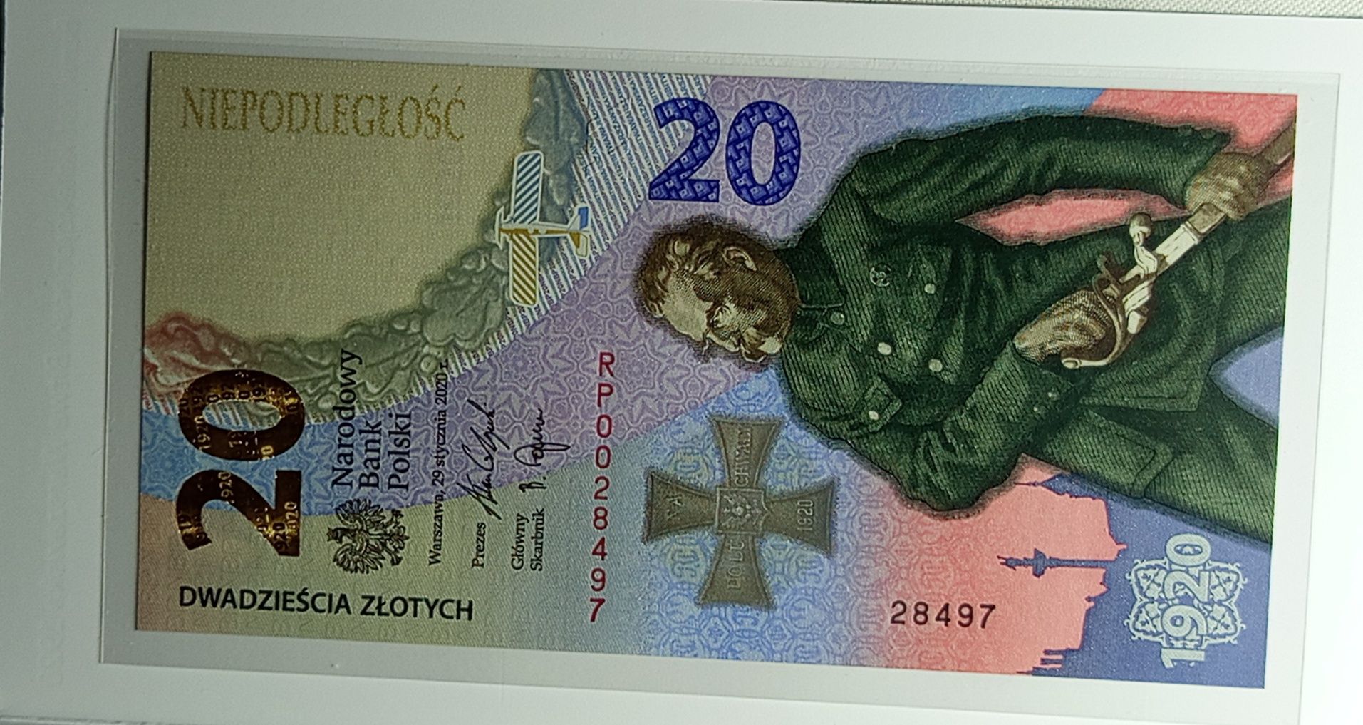 Banknot 20zł- Bitwa Warszawska numer 28497