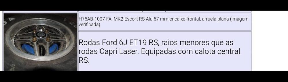 Jantes Ford rs 13x6 originais
