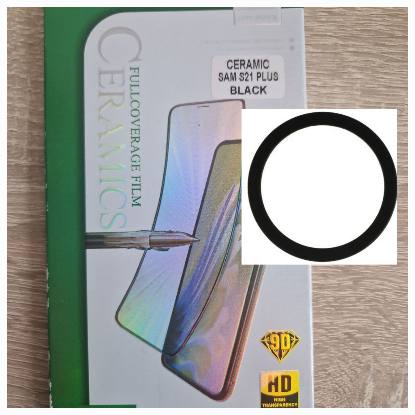 Szklo ceramiczne elastyczne do Samsung S21 Plus + Ring Magsafe