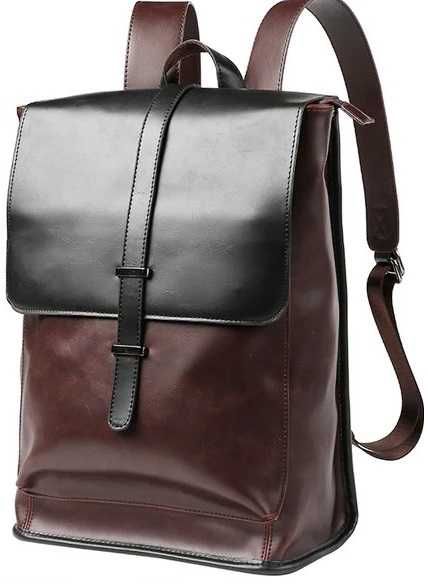 Мужской кожаный коричневый рюкзак чоловічий рюкзак сумка для ноутбука