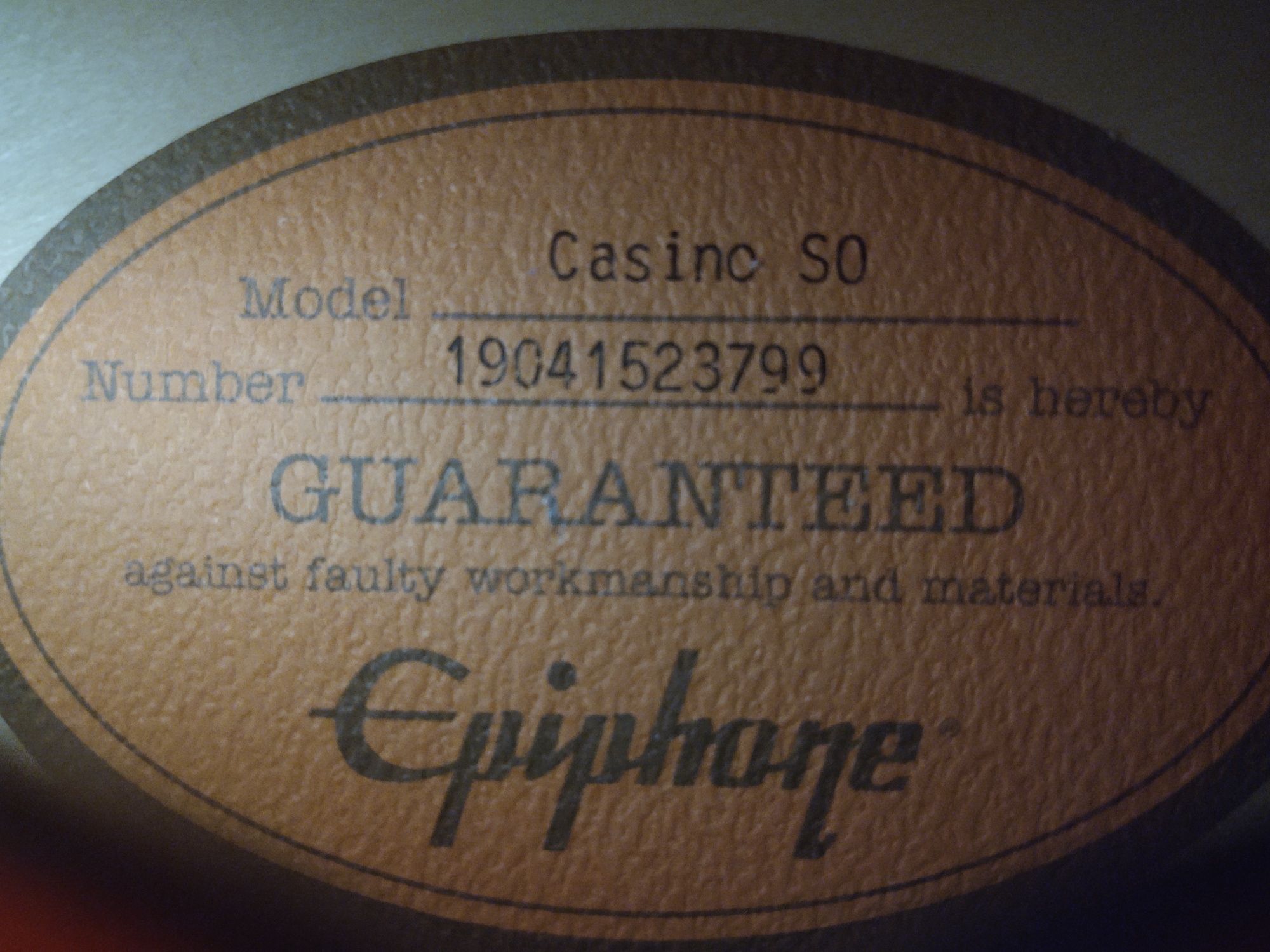 Epiphone Casino Sunrise Orange (Limited Edition)