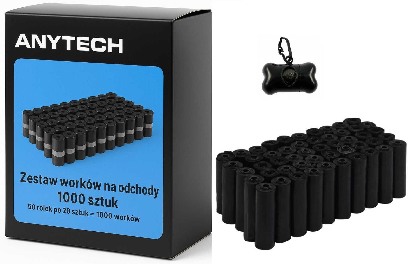 Worki Woreczki na Psie Odchody Kupy Psa Mocne Grube 1000 szt + ETUI