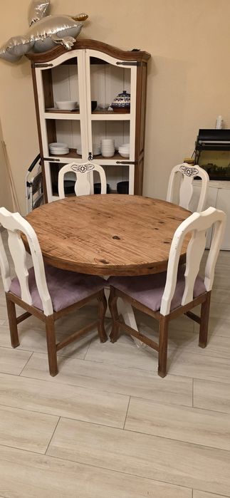 Conjunto mesa de  jantar  madeira maciça