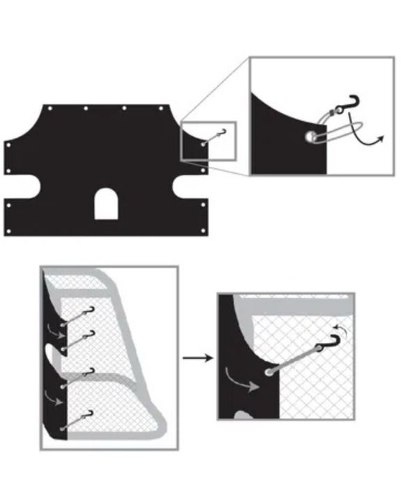 Płachta treningowa na bramkę hokejową Winnwell Accushot 72" Heavy Duty