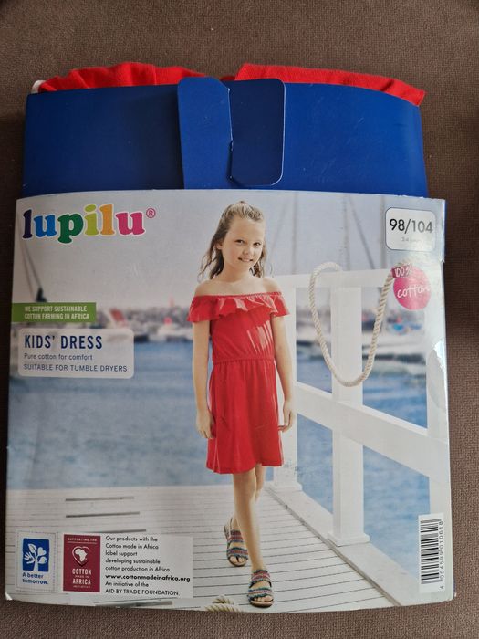 Czerwona sukienka lupilu 98/104