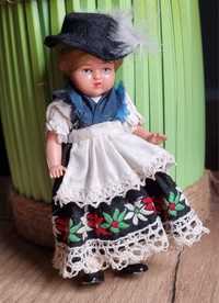 Stara mała laleczka w sukience lalka vintage retro