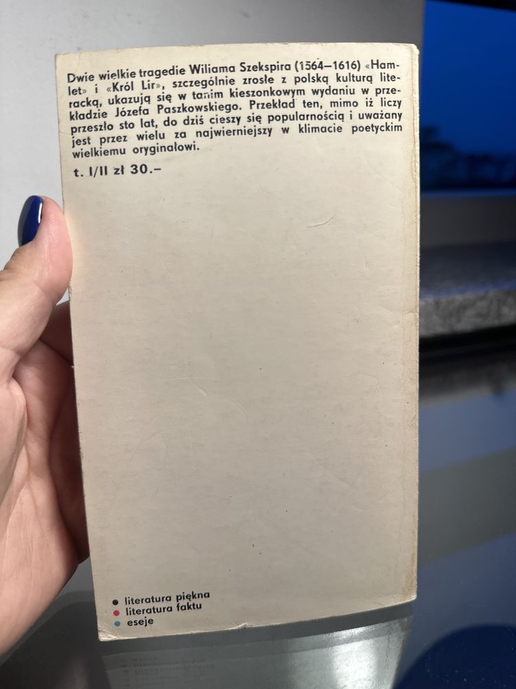 Wiliam Szekspir Tragedie - Hamlet i Król Lir