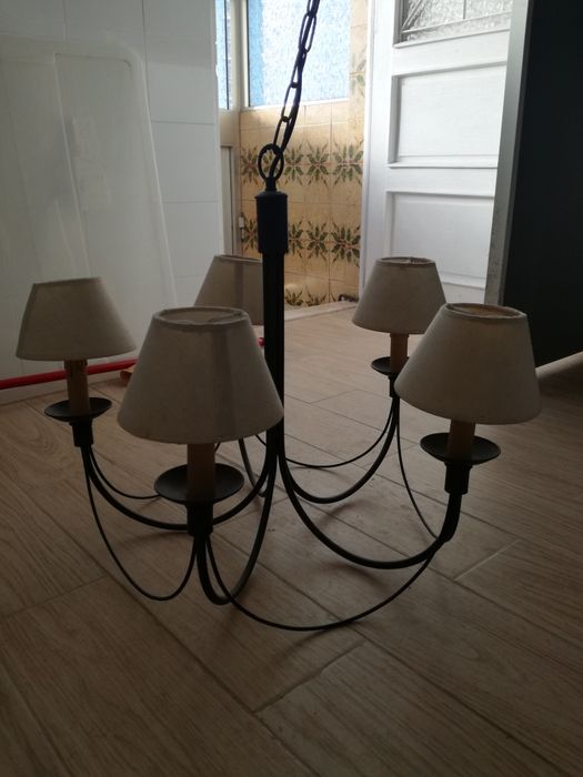 Conjunto de 2  Candeeiros em ferro forjado