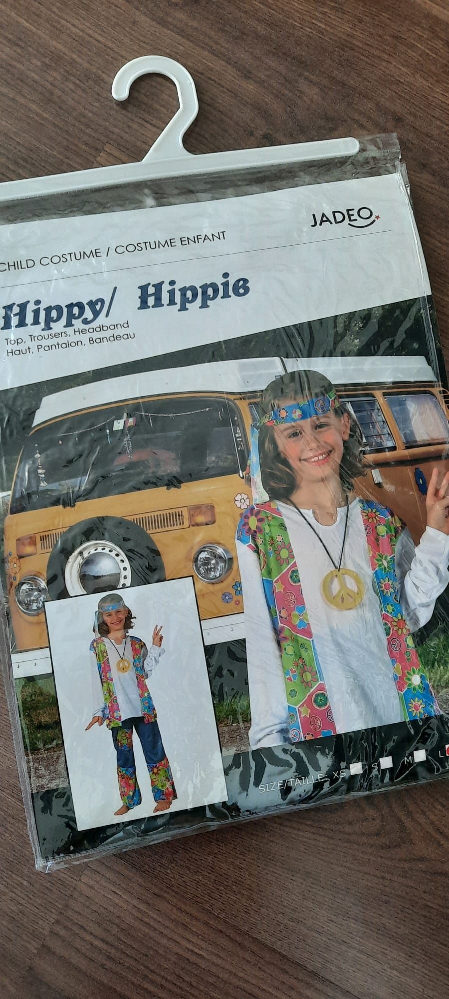 Fato disfarce criança Hippie! - 12 Anos