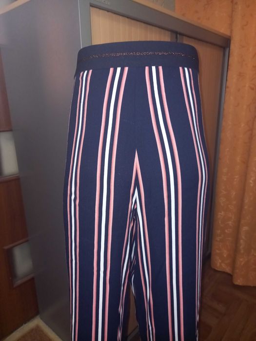 Летние широкие брюки в полоску, размер 18 - ХL - 52