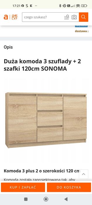 Sprzedam komodę 120