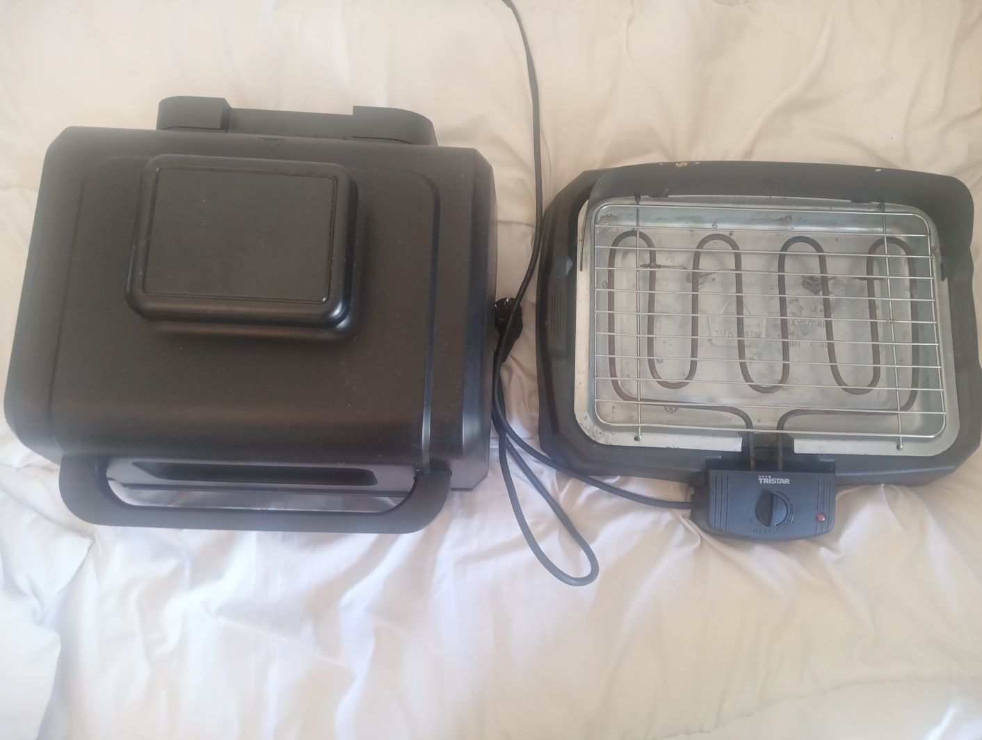 Air Fryer com grill Silvercrest e uma churrasqueira eletrica 
Air Frye