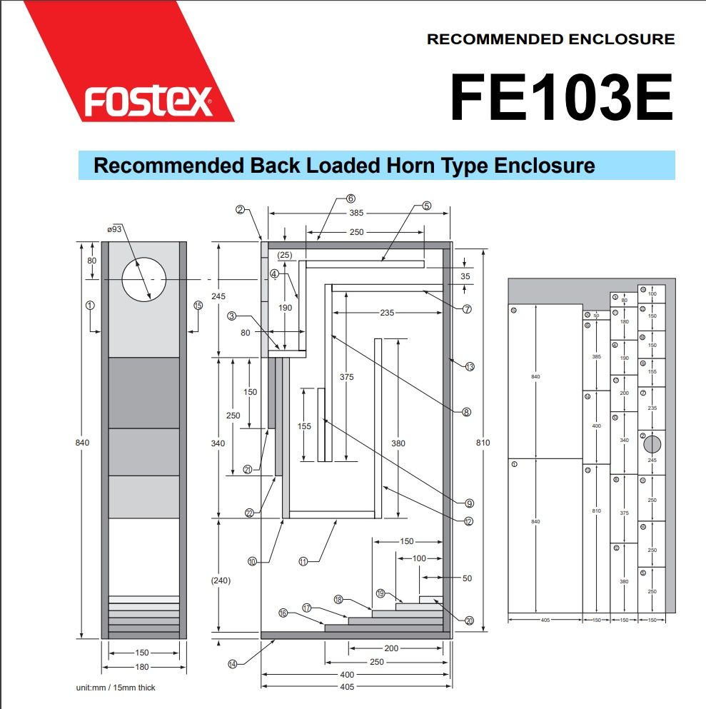 Динаміки Fostex FE 103E в акустиці Лабіринт