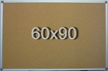 Дошка пробкова 60х90 см в алюмінієвій рамі UkrBoards