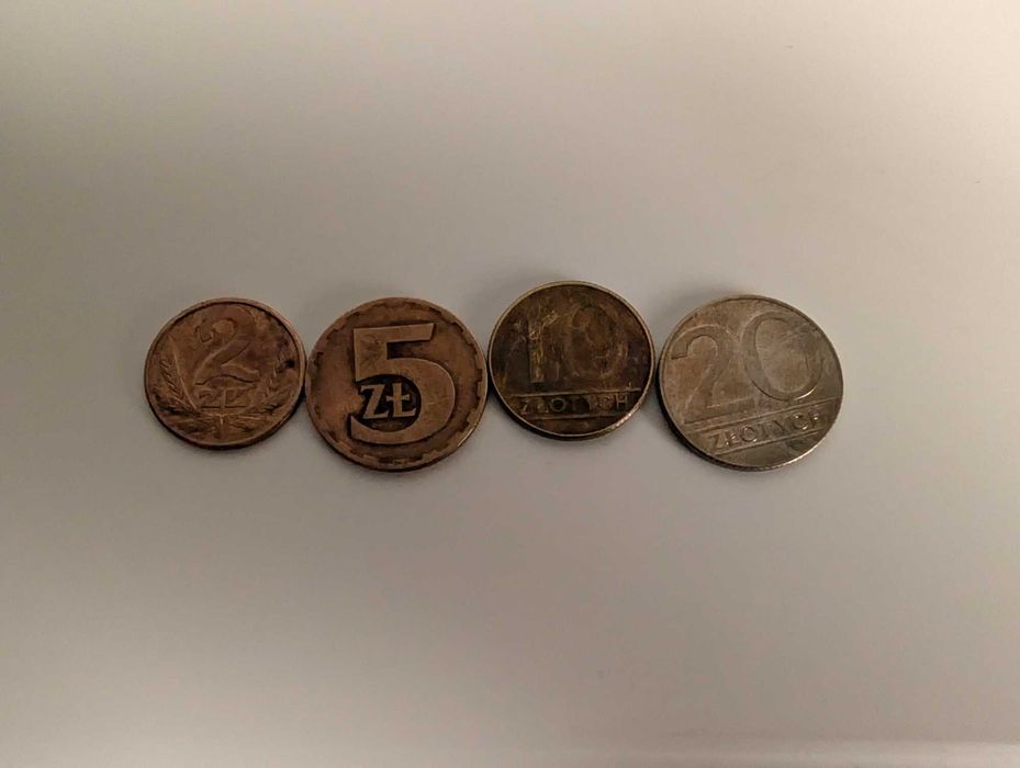 Zestaw 4 monet 2,5,10 i 20zł