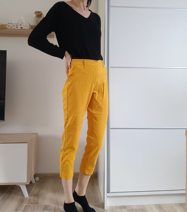 Spodnie chinosy do kostek damskie