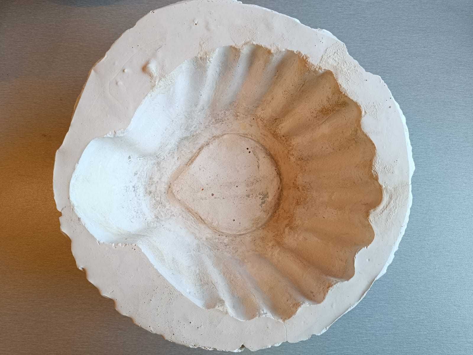 forma gipsowa duża muszla misa ceramika glina