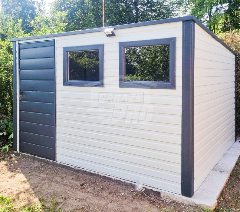 Schowek - domek ogrodowy 3x2,5m  drzwi - 2x okno dach spad w tył GP426