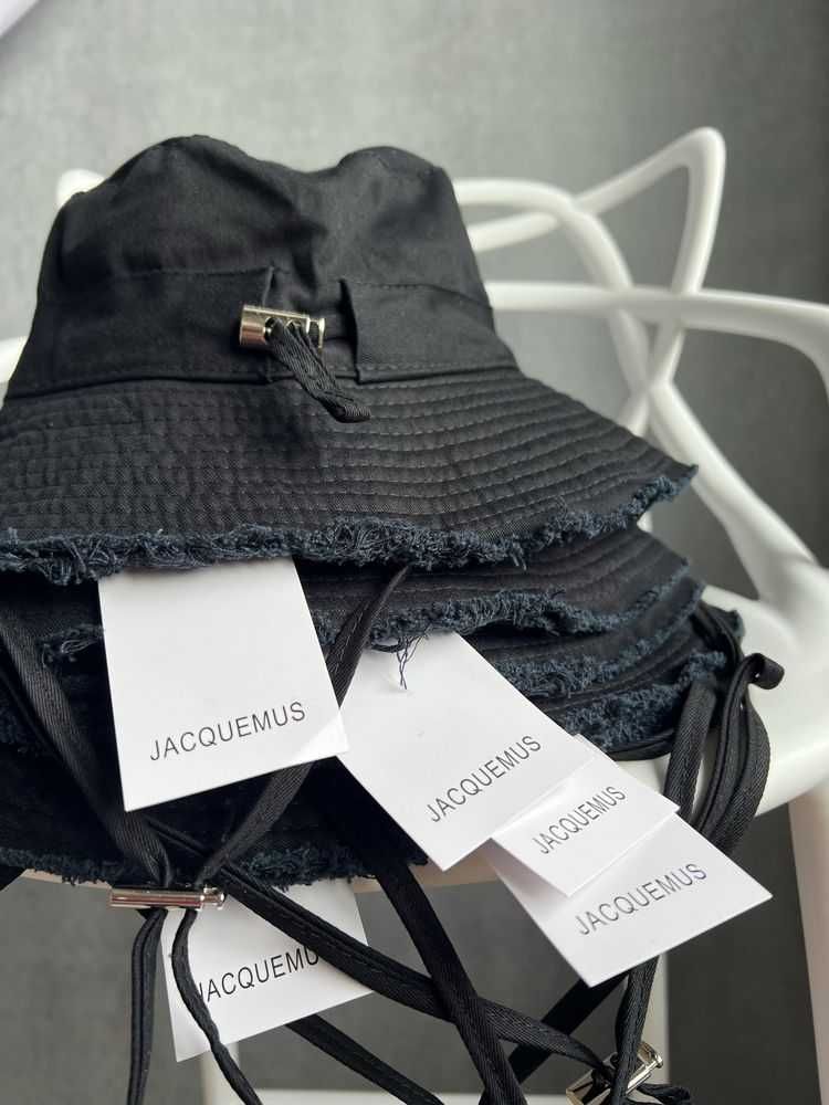 Jacquemus стиль: чорна унісекс панамка з натуральної бавовни. Львів