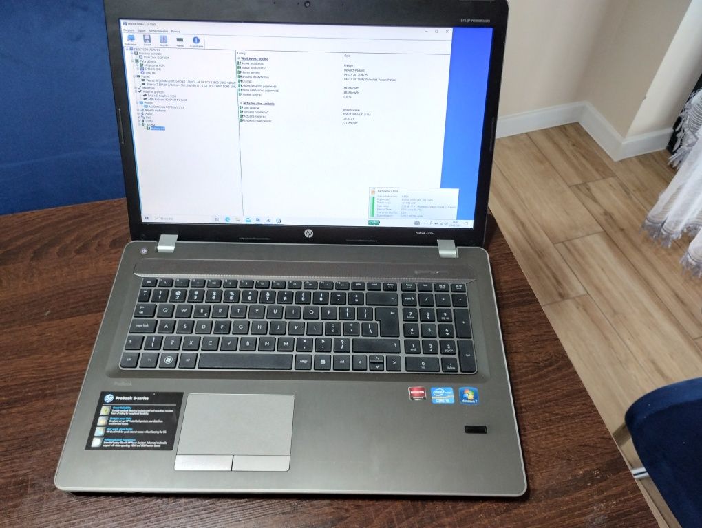 Laptop HP 4730 17.3" 8gb ram ssd 240gb i5