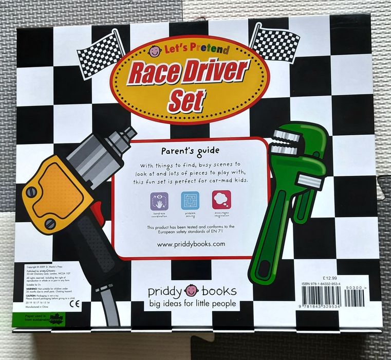 NOWA Let's Pretend Race Driver Set książeczka z puzzlami po angielsku