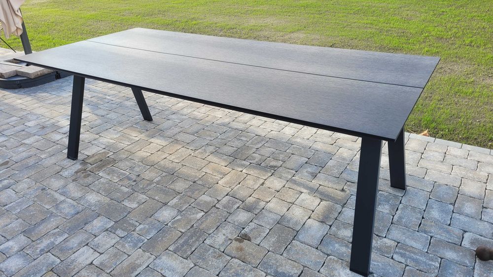 Stół ogrodowy fausing jysk kolor czarny 100x220 cm