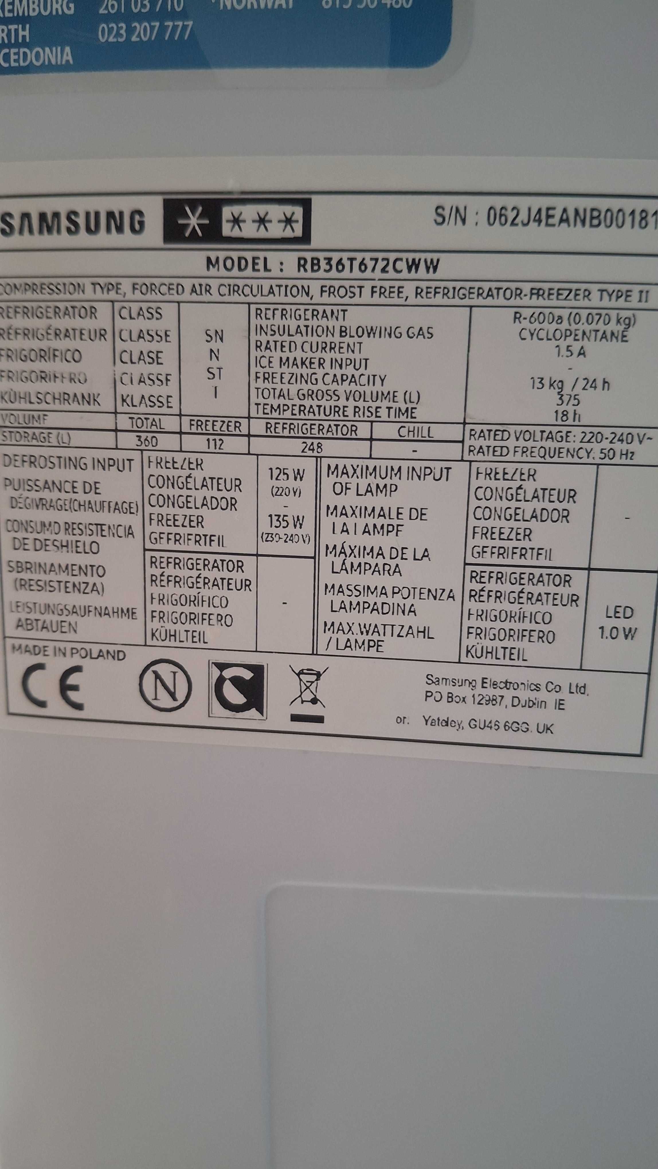 Frigorífico Combinado Samsung