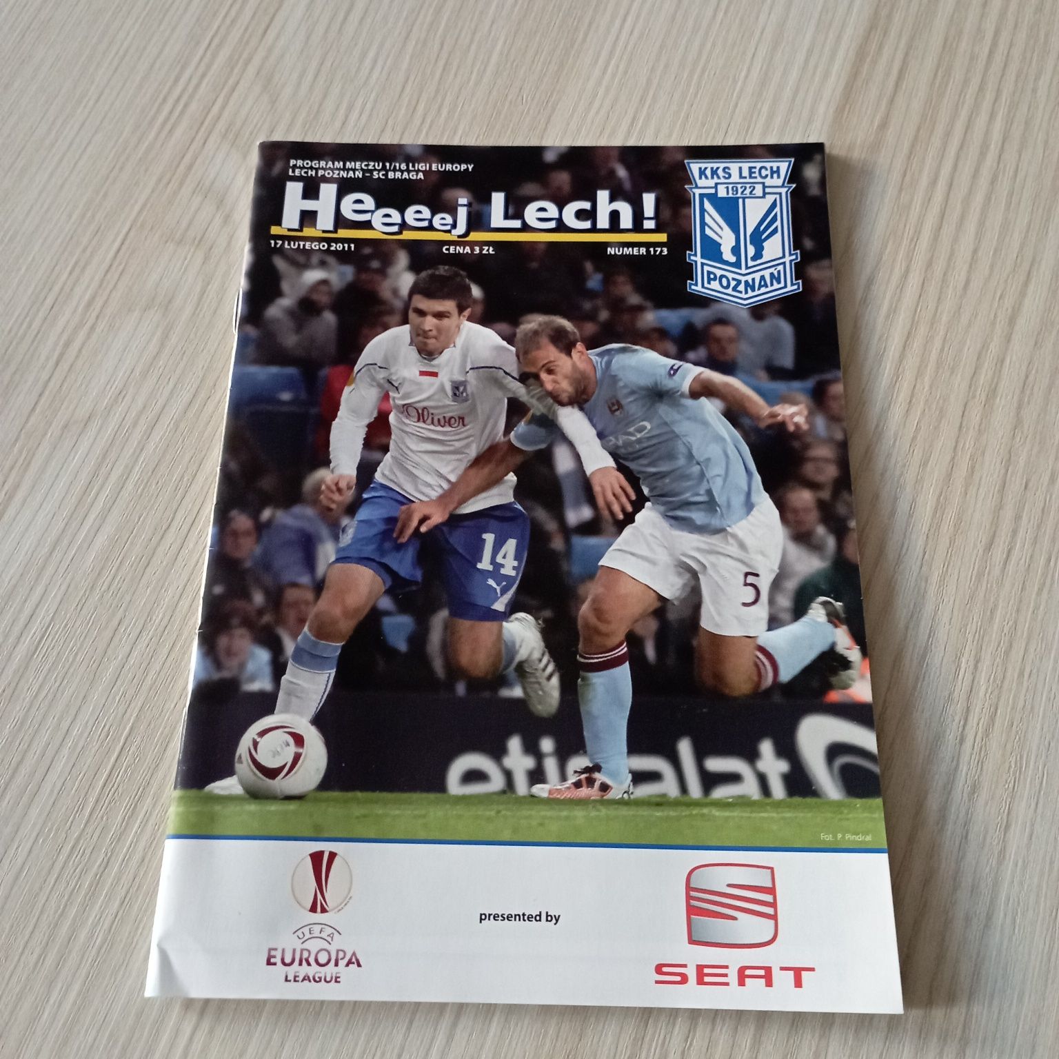 Lech Poznan-SC Braga program i autograf Luis Henriquez