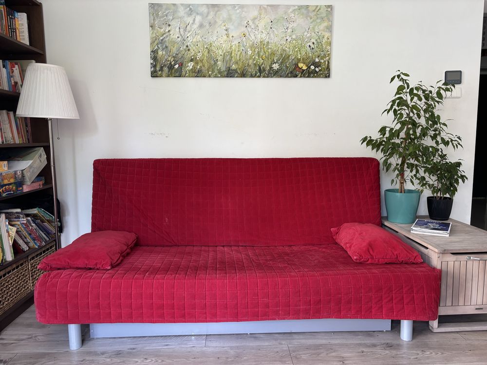 Sofa Beddinge Ikea + pokrowiec + pojemnik na pościel