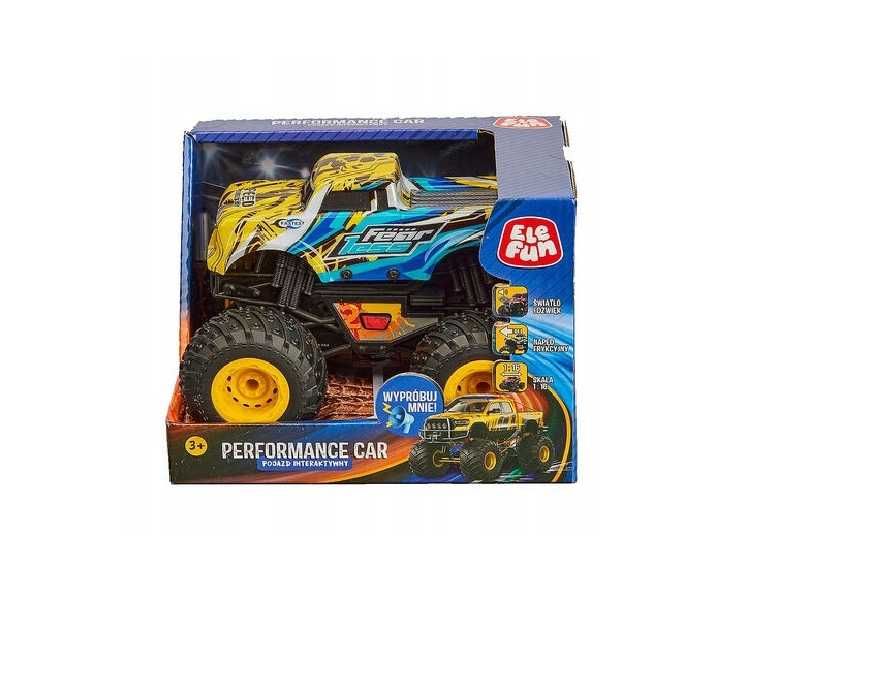 pojazd terenowy Monster truck elefun, Z DŹWIĘKIEM, NIEBIESKO-ŻÓŁTY