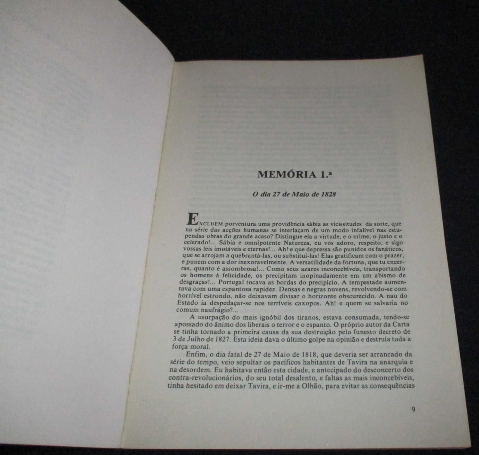 Livro Memórias de um preso emigrado pela usurpação de D. Miguel