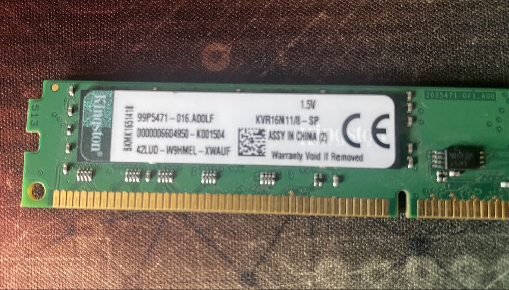 ОЗУ DDR3 Kingston 8gb 1600Mhz