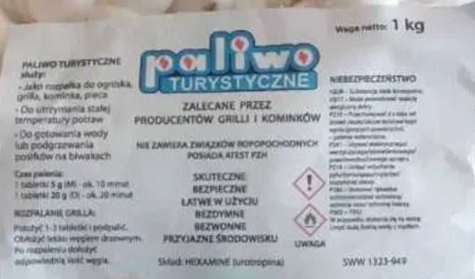 Paliwo turystyczne w kostkach "suchy spirytus" 1kg  na ciężkie czasy