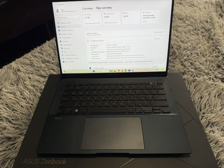Продам Ноутбук Asus Zenbook 14 UX3402ZA-KP415W Ponder Blue