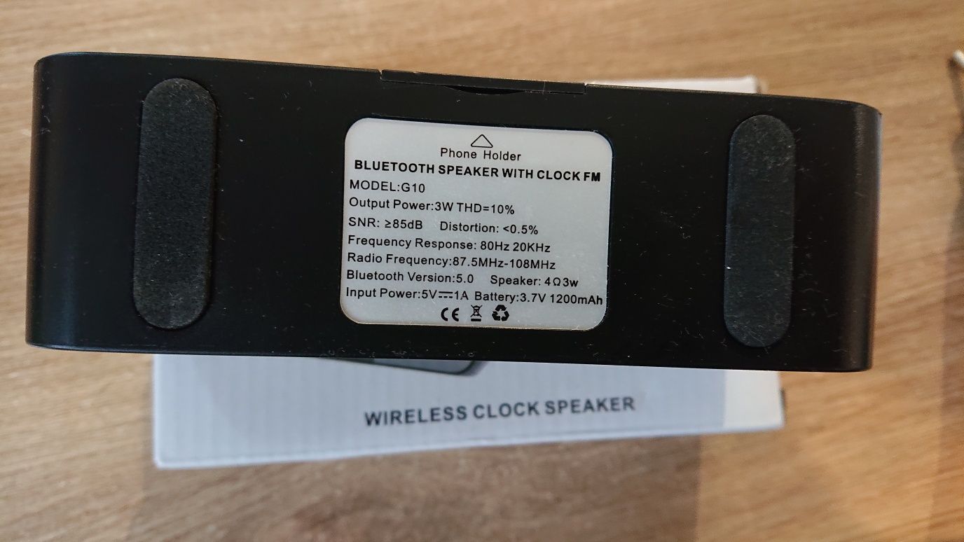 Głośnik bluetooth WiFi budzik zegar