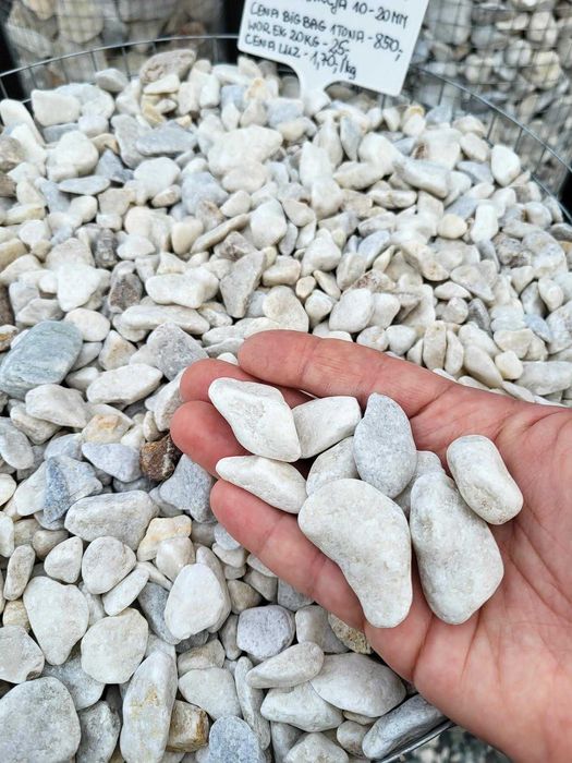 Kamień otoczak CREAM DREAM  Kamienie ogrodowe dekoracyjne ozdobne